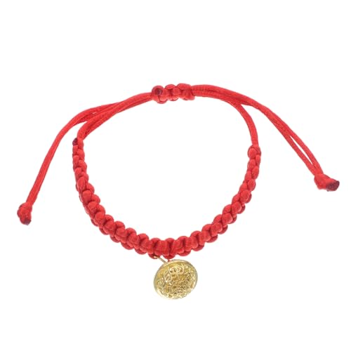 COSMEVIVI Katzenhalsband Mit Roter Schleife Handgewebtes Haustierhalsband Mit Glöckchenanhängern Verstellbar Für Und Kätzchen Mit Einem Halsumfang Von 15–40 cm von COSMEVIVI