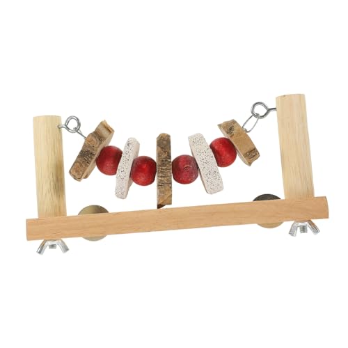 COSMEVIVI Vogelkäfig Sitzstange Aus Holz Mit Kauspielzeug Und Kleinen Beißperlen Stabil Und Sicher Für Wellensittiche Nymphensittiche Papageien Und Andere Vögel Einfach Zu Montieren COSMEVIVI Vogelkäfig Sitzstange Aus Holz Mit Kauspielzeug Und Kleinen Beißperlen Stabil Und Sicher Für Wellensittiche Nymphensittiche Papageien Und Andere Vögel Einfach Zu Montieren von COSMEVIVI