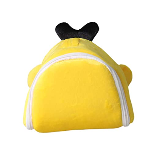 COSMEVIVI Winter Warm Pet Nest Für Hamster Kaninchen Und Eichhörnchen Abnehmbarer Und Waschbarer Schlafplatz Gelb s Bequem Und Warm Für Kleine Tiere von COSMEVIVI