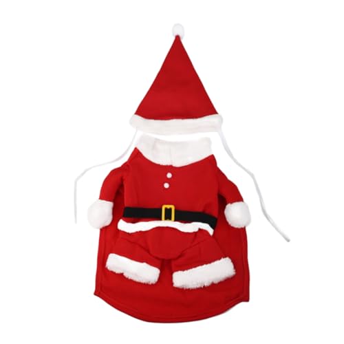 COSMEVIVI Weihnachts Hundecape Für Kleine Hunde Santa Claus Umhang Weihnachtskostü Für Haustiere Größe S Festliche Hundekleidung Für Weihnachten Und Feiern von COSMEVIVI