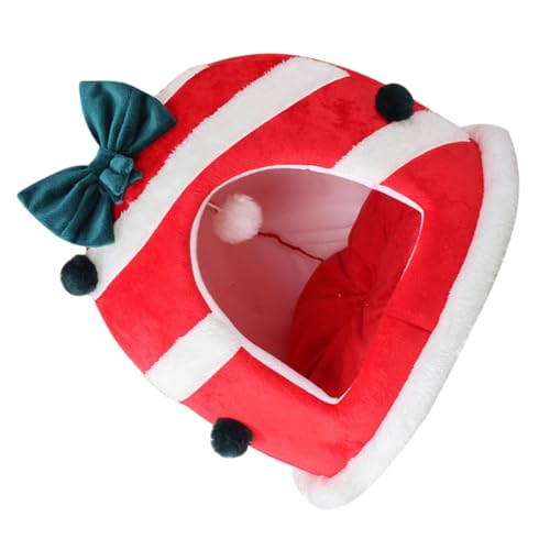 COSMEVIVI Weihnachtshaustiernest Weihnachtskatzenhöhle Urlaubskatzenbett Haustier warmes Nest pet Bed Dog beds Hundebett Katzenhaus Katzenbett für kleines Haustier Cartoon-Hundenest Tuch rot COSMEVIVI Weihnachtshaustiernest Weihnachtskatzenhöhle Urlaubskatzenbett Haustier warmes Nest pet Bed Dog beds Hundebett Katzenhaus Katzenbett für kleines Haustier Cartoon-Hundenest Tuch rot von COSMEVIVI