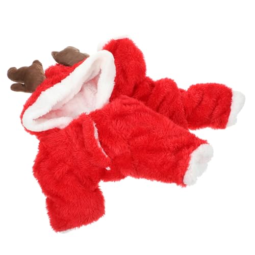 COSMEVIVI Xmas Hundekleidung Mit Rentier-Design Warmes Hoodie-Outfit Für Hunde Und Katzen Für Weihnachten Süßes Haustierkostüm Für Kleine Bis Mittelgroße Tiere von COSMEVIVI