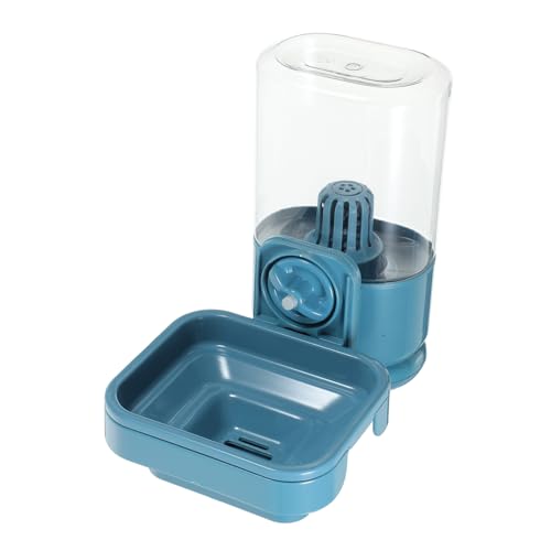 COSMEVIVI Wasserspender für Häschen Wasserspender für Kaninchen für Hamsterkäfige Wasserspender tragbarer Wasserspender für Haustiere Blauer Filter von COSMEVIVI