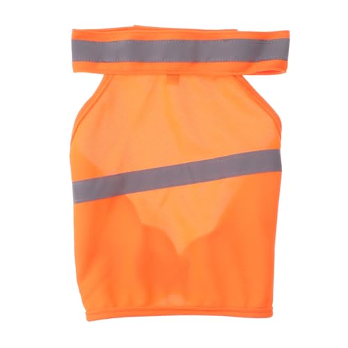 COSMEVIVI Hundeweste Mit Reflektierenden Sicherheitsmerkmalen Atmungsaktive Und Verstellbare Hundebekleidung Für Joggen Und Outdoor-aktivitäten Fluoreszierendes Orange s von COSMEVIVI