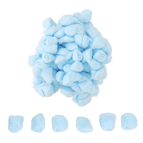 COSMICROWAVE Hamster-Wattebausch, winterwarme, weiche Kleintier-Bettwäsche, Wattebausch, Nesthaus, Schlafmattenunterlage, Schlafbett, weiches Bett für Hamster, syrische Hamster, Chinchilla (Blue) von COSMICROWAVE