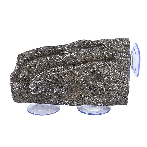 COSMICROWAVE Schildkröten-Aalplattform, Baby-Schildkröten-Kletterrampe, Schiefer, Reptilien-Dock, zum Ausruhen, Schildkröten-Aalplattform verhindert Verrutschen, realistische Felsform, von COSMICROWAVE