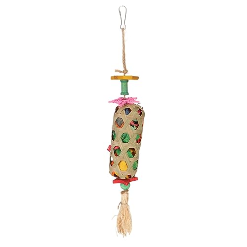COSMICROWAVE Sittich-Spielzeug, Vogel-Kauspielzeug, Papageien-Futtersuche-Schredder, Palmwedel, gewebte Tasche, hängendes Käfigspielzeug, sicheres, buntes Maisblatt, COSMICROWAVE Sittich-Spielzeug, Vogel-Kauspielzeug, Papageien-Futtersuche-Schredder, Palmwedel, gewebte Tasche, hängendes Käfigspielzeug, sicheres, buntes Maisblatt, von COSMICROWAVE