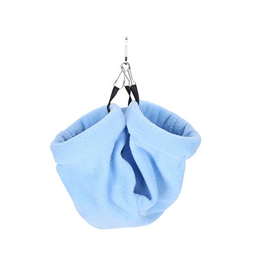 COSMICROWAVE Hamster Bed, Pet Hanging Tunnel Hammock, Hanging House Cage Nest, Hanging Tunnel and Hammock, Warm Sleeping House for Rat Hamster Small Animnals Cage Accessories (Blue) von COSMICROWAVE