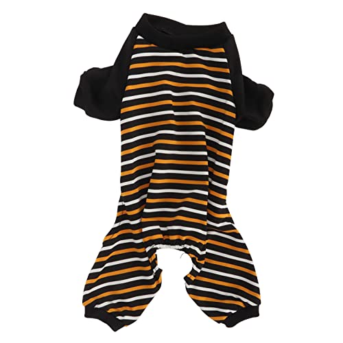 Hunde-Weihnachtspyjama, Warmer Thermo-Baumwoll-Weihnachts-Feiertags-Overall, gestreifter Hunde-Pyjama, Hunde-Pyjama, Hunde-Nachtwäsche, gestreifter Welpen-Pyjama, Hundebekleidung, (S) von COSMICROWAVE