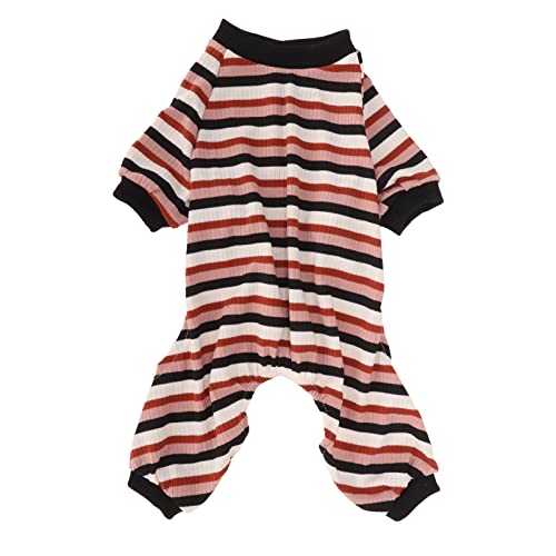 Hunde-Weihnachtspyjama, Warmer Thermo-Baumwoll-Weihnachts-Feiertags-Overall, gestreifter Hunde-Pyjama, gestreifter Hunde-Overall, Hunde-Pyjama, gestreifter Hunde-Pyjama, (XL) von COSMICROWAVE