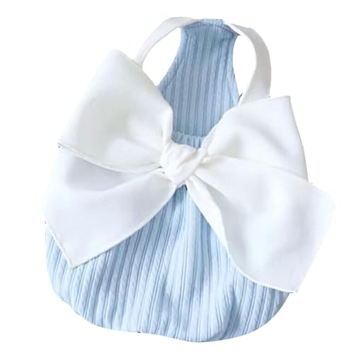 Hundekleid, Schleife, Geschirr, Leine, Set, Geschirr, Kleid für kleine Hunde, niedlicher Hund, Haustier, Mädchen, Welpen, Sommerkleidung, niedliche Hundekleidung, modische Fliege, (M) von COSMICROWAVE