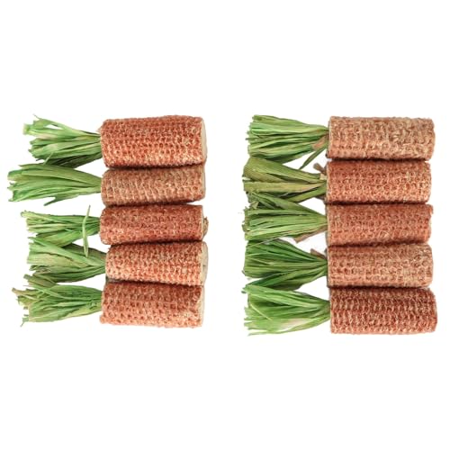 Maiskolben-Kauspielzeug für kleine Haustiere, Hamster-Maiskolben-Spielzeug, karottenförmiges Zähneknirschen, Kaninchen-Maiskolben-Kauspielzeug für Hamster, Meerschweinchen, (Green L Size) von COSMICROWAVE