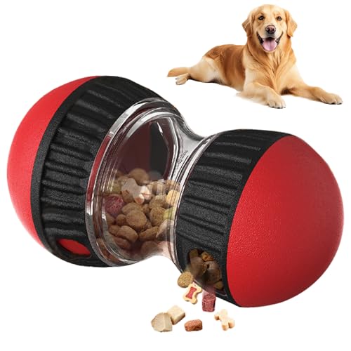 COSOWO Slow Feeder Hundespielzeug, interaktiver Leckerlispender & Puzzleball für schnelle Esser, geistige Stimulation, Langeweile Linderung von Langeweile, lebensmittelechtes ABS, verstellbarer von COSOWO