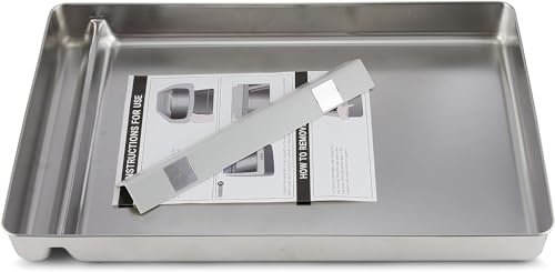Wiederverwendbare Katzentoilette aus Edelstahl, kompatibel mit haustiersicheren, selbstreinigenden Katzentoiletten – nimmt nie Gerüche, Flecken oder Rost auf (Edelstahl-Katzentoilette) von COSPARX