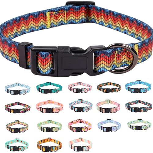 COSYHOMELONDON Hundehalsband für kleine, mittelgroße und große Hunde, Haustierhalsband mit reflektierenden Linien und geometrischen Mustern, weich, verstellbar, für Jungen, Mädchen, weiblich, COSYHOMELONDON Hundehalsband für kleine, mittelgroße und große Hunde, Haustierhalsband mit reflektierenden Linien und geometrischen Mustern, weich, verstellbar, für Jungen, Mädchen, weiblich, von COSYHOMELONDON
