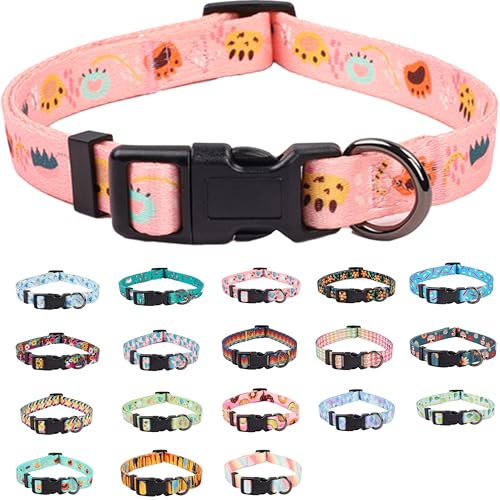 COSYHOMELONDON Hundehalsband für kleine Hunde, niedliches Halsband für kleine, mittelgroße und große Hunde, mit Blumenmuster, weich verstellbar, für Jungen, Mädchen, weiblich, männlich, Welpenhalsband von COSYHOMELONDON