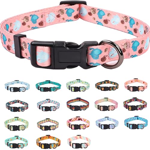 COSYHOMELONDON Hundehalsband für kleine Hunde, niedliches Halsband für kleine, mittelgroße und große Hunde, mit Blumenmuster, weich verstellbar, für Jungen, Mädchen, weiblich, männlich, Welpenhalsband COSYHOMELONDON Hundehalsband für kleine Hunde, niedliches Halsband für kleine, mittelgroße und große Hunde, mit Blumenmuster, weich verstellbar, für Jungen, Mädchen, weiblich, männlich, Welpenhalsband von COSYHOMELONDON