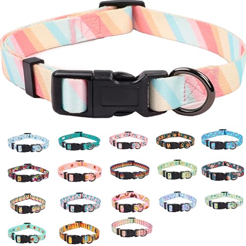 COSYHOMELONDON Hundehalsband für kleine Hunde, niedlich, klein, mittelgroß, groß, mit Blumenmuster, weich, verstellbar, für Jungen, Mädchen, weiblich, männlich, Welpen, Hundehalsband (Marshmallow, S) COSYHOMELONDON Hundehalsband für kleine Hunde, niedlich, klein, mittelgroß, groß, mit Blumenmuster, weich, verstellbar, für Jungen, Mädchen, weiblich, männlich, Welpen, Hundehalsband (Marshmallow, S) von COSYHOMELONDON