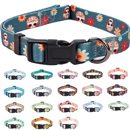COSYHOMELONDON Hundehalsband für kleine Hunde, niedliches kleines, mittelgroßes, großes Hundehalsband, mit Blumenmuster, weich verstellbar, für Jungen, Mädchen, weiblich, männlich, Welpenhundehalsband COSYHOMELONDON Hundehalsband für kleine Hunde, niedliches kleines, mittelgroßes, großes Hundehalsband, mit Blumenmuster, weich verstellbar, für Jungen, Mädchen, weiblich, männlich, Welpenhundehalsband von COSYHOMELONDON