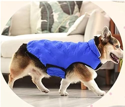Cosyhome London Hundemantel für den kalten Winter, warme Weste für kleine und mittelgroße Hunde, 2 Kleiderschränke, 3 Größen (5XL, Blau) von COSYHOMELONDON