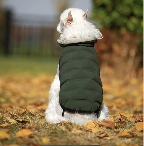 Cosyhome London Hundemantel für den kalten Winter, warme Weste für kleine und mittelgroße Hunde, 2 Kleiderschränke, 3 Größen (XXXL, Dunkelgrün) von COSYHOMELONDON