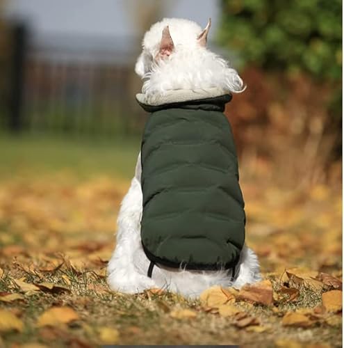 Cosyhome London Hundemantel für kalte Winterhunde, warme Weste für kleine und mittelgroße Hunde, 2 Kleiderschränke, 3 Größen (5XL, Dunkelgrün) von COSYHOMELONDON