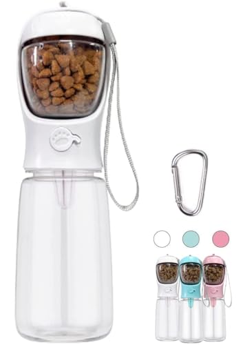 550 ml tragbare Hundeflasche, Wasserspender Pet Antibakteriell für Hundefutter Reisebecher Drink Babyflaschen-Napf, Haustier zum Trinken im Freien Tasse+Hundefutter von COTOP