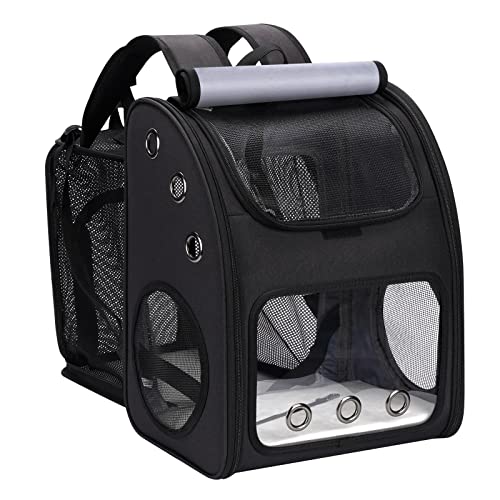 COVONO Katzentragerrucksack, erweiterbarer Haustier-Tragerucksack für Katzen, Hunde und Kleintiere, tragbarer Haustier-Reiserucksack, von Fluggesellschaften zugelassen, ideal für von COVONO