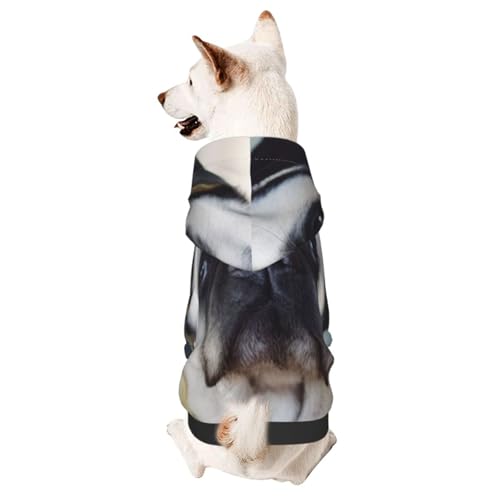 Cry Pugsmall Haustier-Kapuzenpullover, niedliches Hunde-Sweatshirt mit Kapuze, Haustierkleidung, geeignet für kleine Hunde von COWMMWOC