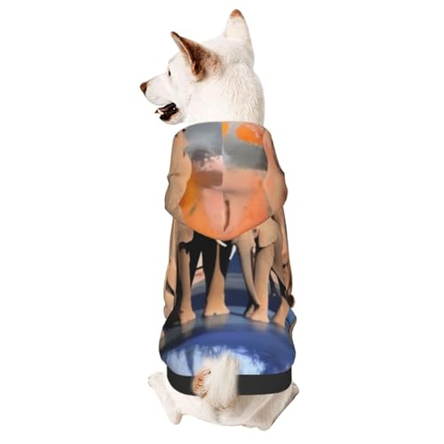 Elephants Artsmall Haustier-Kapuzenpullover, niedliches Hunde-Sweatshirt mit Kapuze, Haustierkleidung, geeignet für kleine Hunde von COWMMWOC