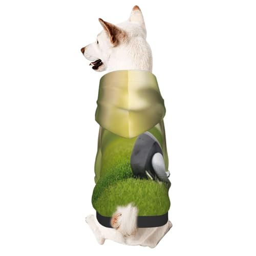 Golf Grasssmall Haustier-Kapuzenpullover mit Kapuze, geeignet für kleine Hunde von COWMMWOC
