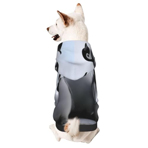 Kapuzenpullover für junge Pinguine mit Schnee, niedliches Hunde-Sweatshirt mit Kapuze, Haustierkleidung, geeignet für kleine Hunde von COWMMWOC