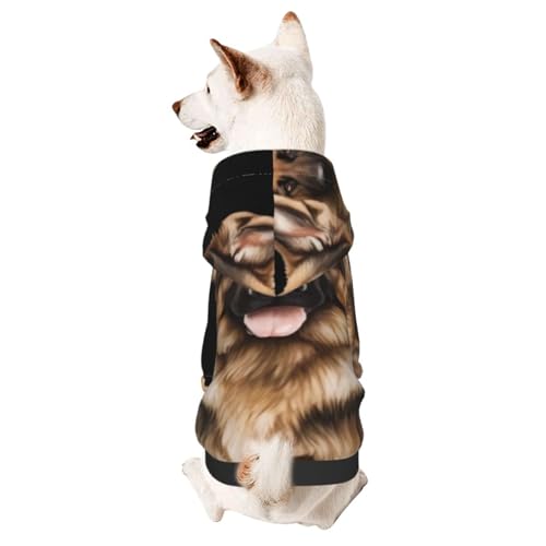 Kleiner Hund Hoodie Deutscher Schäferhund - Süßes Sweatshirt mit Kapuze, Haustierkleidung geeignet für kleine Hunde von COWMMWOC