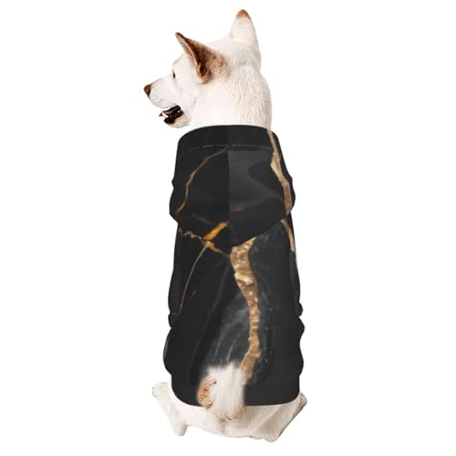 Marble Texturesmall Haustier-Kapuzenpullover, niedliches Hunde-Sweatshirt mit Kapuze, Haustierkleidung, geeignet für kleine Hunde von COWMMWOC