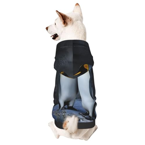 Penguinsmall Haustier-Kapuzenpullover, niedliches Hunde-Sweatshirt mit Kapuze, Haustierkleidung, geeignet für kleine Hunde von COWMMWOC