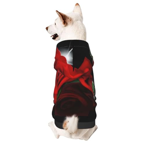 Red Rosessmall Pet Hoodie - Cute Doggy Kapuzen-Sweatshirt, Pet Kleidung Geeignet Für Kleine Hunde Red Rosessmall Pet Hoodie - Cute Doggy Kapuzen-Sweatshirt, Pet Kleidung Geeignet Für Kleine Hunde von COWMMWOC