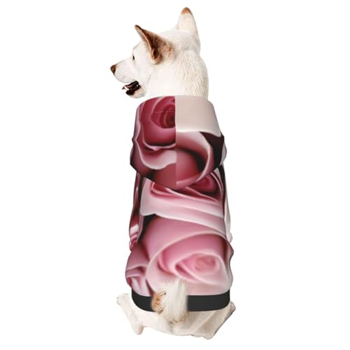 Rosesmall Hunde-Kapuzenpullover mit Kapuze, Haustierkleidung, geeignet für kleine Hunde von COWMMWOC