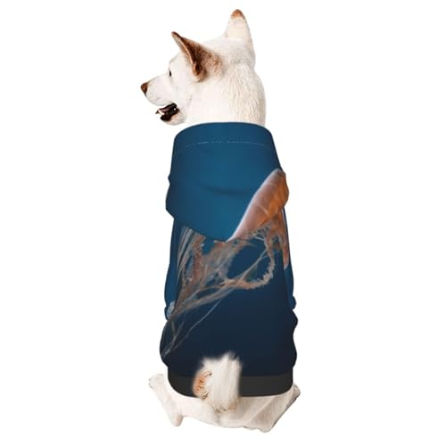Süßer Jellyfishsmall Haustier-Kapuzenpullover mit Kapuze, Haustierkleidung, geeignet für kleine Hunde von COWMMWOC