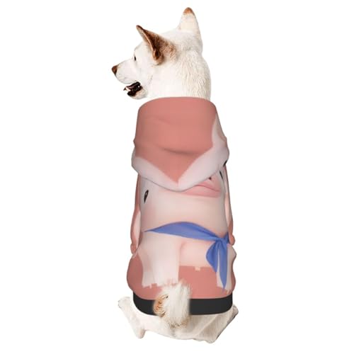 Süßes Hunde-Sweatshirt mit Schweinchen, niedliches Hunde-Sweatshirt mit Kapuze, Haustierkleidung, geeignet für kleine Hunde von COWMMWOC