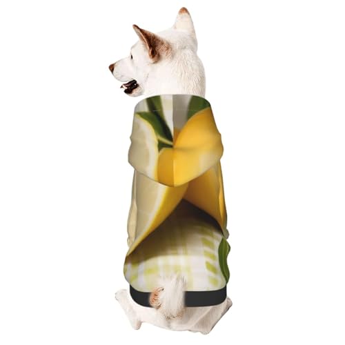 Yellow Lemonsmall Haustier-Kapuzenpullover mit Kapuze, geeignet für kleine Hunde von COWMMWOC