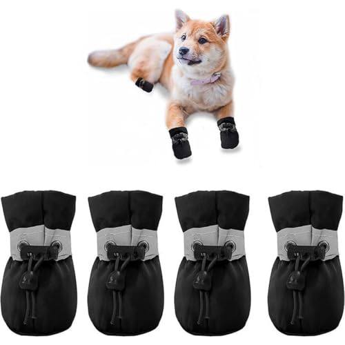 COYUN 4 pcs Hundeschuhe, Hundestiefel Pfotenschutz, Indoor Anti-Rutsch Socken für Hunde Anti Rutsch Pfotenschutz Hundesocken Outdoor Indoor Anti-Rutsch Socken, Hund Weicher Verstellbarer Pfotenschutz COYUN 4 pcs Hundeschuhe, Hundestiefel Pfotenschutz, Indoor Anti-Rutsch Socken für Hunde Anti Rutsch Pfotenschutz Hundesocken Outdoor Indoor Anti-Rutsch Socken, Hund Weicher Verstellbarer Pfotenschutz von COYUN