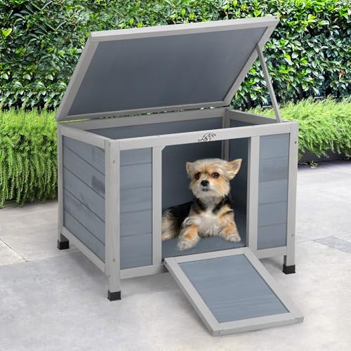 COZIWOW Catio Katzenhaus aus Holz, für den Außenbereich, Kleintierhaus, Kaninchenstall für den Innenbereich, stabil, wetterfest, isolierter Haustierunterstand für kleine Katzen, Hunde, Kaninchen, von COZIWOW