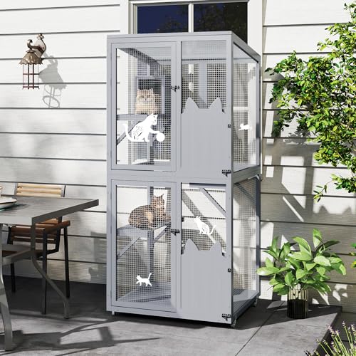 COZIWOW Catio Outdoor Katzengehege Fensterzugang Katzenhaus Outdoor mit Rädern Käfig für Katzen Indoor COZIWOW Catio Outdoor Katzengehege Fensterzugang Katzenhaus Outdoor mit Rädern Käfig für Katzen Indoor von COZIWOW