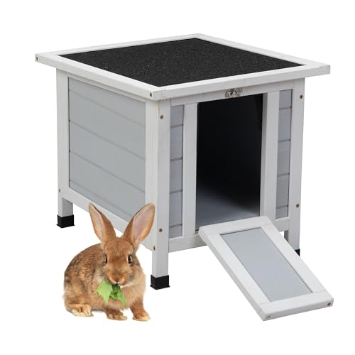 COZIWOW Kaninchenstall Outdoor Katzenhaus Wasserdicht Holz Kaninchenkäfig Indoor mit Rutschfester Rampe für Kleiner Hühnerstall Tierhaus für Ente, Meerschweinchen, 50,8 cm Hasenversteck mit Öffnbar, COZIWOW Kaninchenstall Outdoor Katzenhaus Wasserdicht Holz Kaninchenkäfig Indoor mit Rutschfester Rampe für Kleiner Hühnerstall Tierhaus für Ente, Meerschweinchen, 50,8 cm Hasenversteck mit Öffnbar, von COZIWOW