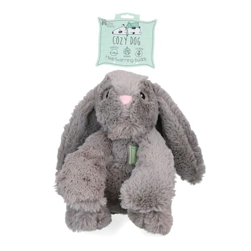 Cozy Dog Bunny Dog Kuscheltier - Kuschelhund mit Herzschlag - reduziert Trennungsangst - bietet Ruhe, Wärme und Geborgenheit - speziell für Welpen - Grau von Cozy Dog