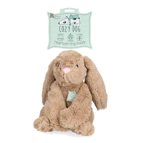 Cozy Dog Bunny Dog Kuscheltier - Kuschelhund mit Herzschlag - reduziert Trennungsangst - speziell für Welpen - Braun von Cozy Dog