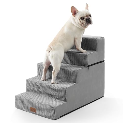 COZY KISS Hundetreppe, 5 Stufen Multifunktionale aus Hochdichtem Schaumstoff für Bett Couch Sofa, 60cm Hoch Katzentreppe für Altere Verletzte Hunde (Grau, 75x50x60cm-Abnehmbar, 5) COZY KISS Hundetreppe, 5 Stufen Multifunktionale aus Hochdichtem Schaumstoff für Bett Couch Sofa, 60cm Hoch Katzentreppe für Altere Verletzte Hunde (Grau, 75x50x60cm-Abnehmbar, 5) von COZY KISS