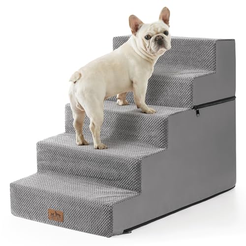 COZY KISS Hundetreppe für kleine Hunde, 5 Etagen, abnehmbare, breitere Haustiertreppe für Couch und Bett, 60 cm hoch, rutschfeste Hundetreppe für Welpen und alte Katzen, mit Stützbrett, 74,9 x 50 x COZY KISS Hundetreppe für kleine Hunde, 5 Etagen, abnehmbare, breitere Haustiertreppe für Couch und Bett, 60 cm hoch, rutschfeste Hundetreppe für Welpen und alte Katzen, mit Stützbrett, 74,9 x 50 x von COZY KISS