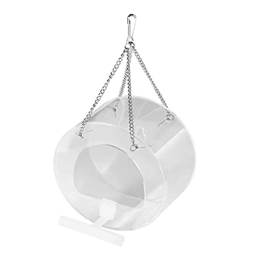 CPAOWEHF Acryl Vogelfutterspender Mit Kette Zum Aufhängen Transparenter Futternapf Mit Sitzstange Für Draußen Wildvögel Geschenkidee Für Vogelliebhaber CPAOWEHF Acryl Vogelfutterspender Mit Kette Zum Aufhängen Transparenter Futternapf Mit Sitzstange Für Draußen Wildvögel Geschenkidee Für Vogelliebhaber von CPAOWEHF