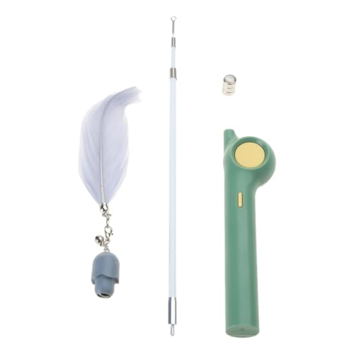 CPAOWEHF Interaktives Katzenspielzeug Federstab Teaser Spielzeug mit Licht, 25-63 cm lang, einziehbar CPAOWEHF Interaktives Katzenspielzeug Federstab Teaser Spielzeug mit Licht, 25-63 cm lang, einziehbar von CPAOWEHF